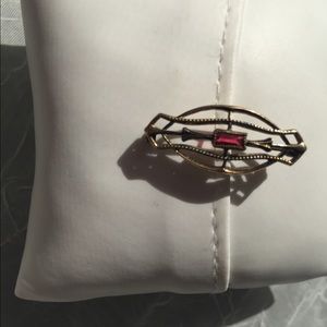 Vintage Ruby Pin - Signed “GT” - Delicate (BZA7)